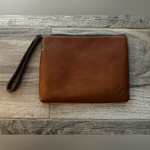 Patricia Nash Tan Leather Wristlet